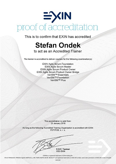 proof of accreditation - by EXIN