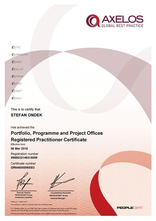 P3O - Portfolio, Programme & Project Offices - Practitioner certificate